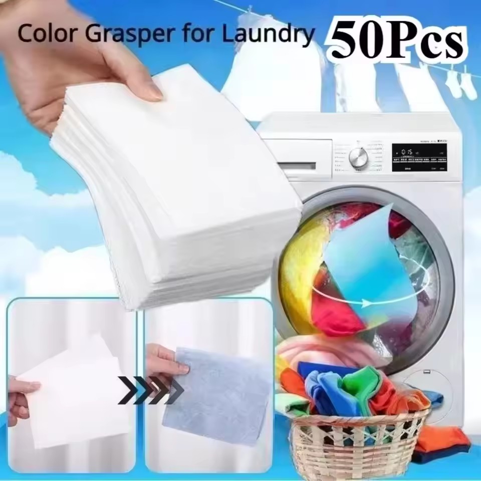 Laundry - Anti-Färbungs-Waschtabletten, Farbabsorbierende Wäsche-Farbfangblätter, Farbstoff-Absorptionspapier, Anti-Überfärbung für