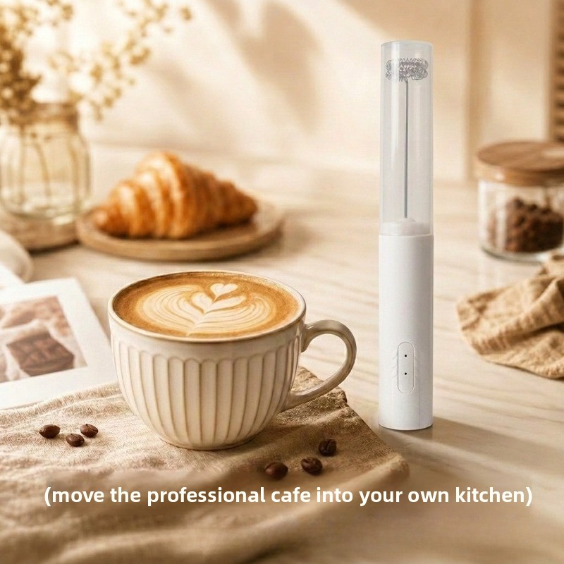 Electric Milk Frother Handheld - Leistungsstarker Küchenrührer, Milchaufschäumer, Handheld-Schaumkocher für Latte,