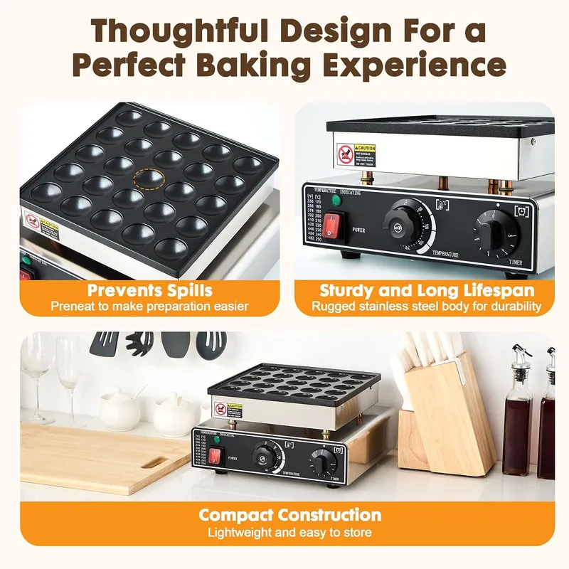 Mini-Pfannkuchen-Maker Kommerz – Mini Waffle Maker Machine Bewertung und Preis